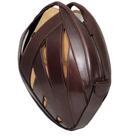 Brown and Tan Satchel - Picture 5 of 9